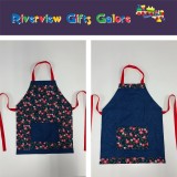 Apron Reversible - Blue Floral / Blue